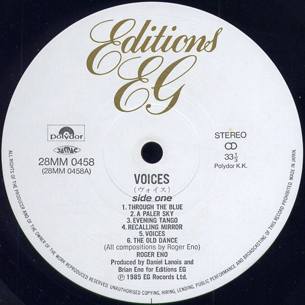 Roger Eno - Voices (LP, Album)