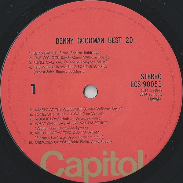Benny Goodman - Best 20 (LP, Comp)