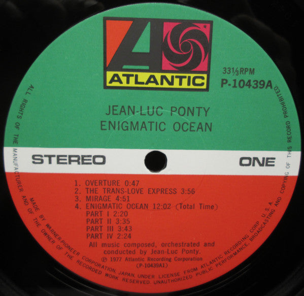 Jean-Luc Ponty - Enigmatic Ocean (LP, Album)