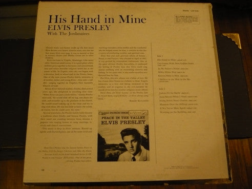 Elvis Presley - His Hand In Mine (LP, Album, RE)
