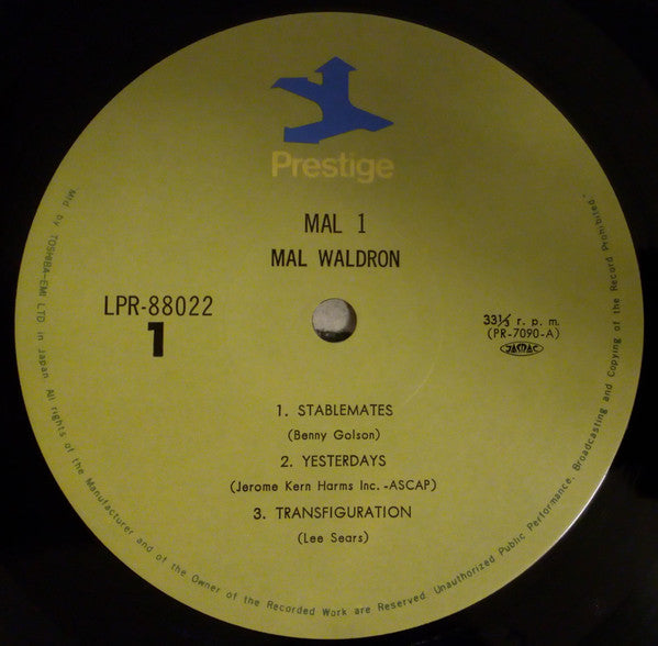 Mal Waldron Quintet - Mal-1(LP, Album, Mono, RE)