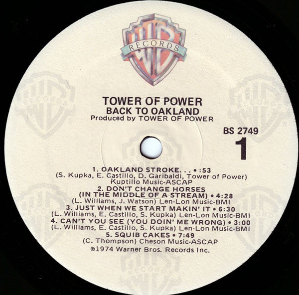 Tower Of Power - Back To Oakland (LP, Album, RE)