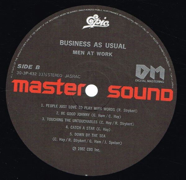 Men At Work - Business As Usual (LP, Album, RE)
