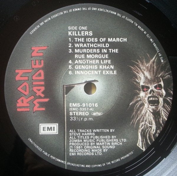 Iron Maiden - Killers (LP, Album, Ltd)