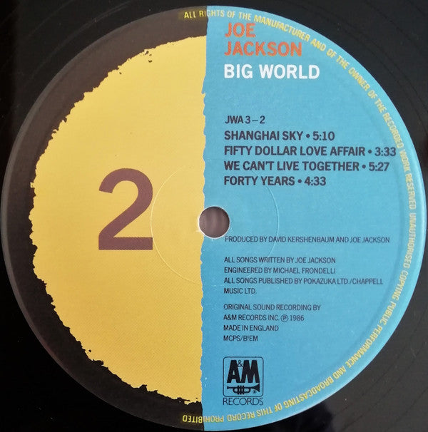 Joe Jackson - Big World (Album + LP + LP, S/Sided)