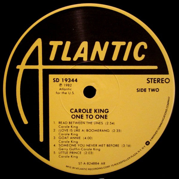 Carole King - One To One (LP, Album, AL )