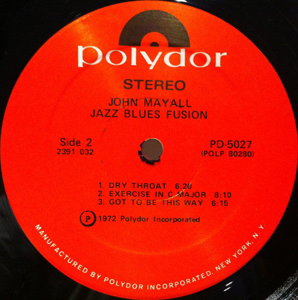 John Mayall - Jazz Blues Fusion (LP, Album, Scr)