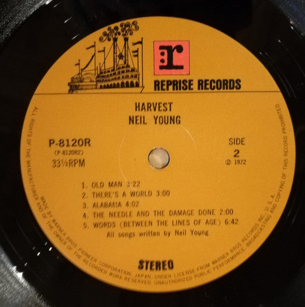 Neil Young = ニール・ヤング* - Harvest = ハーヴェスト (LP, Album, Gat)