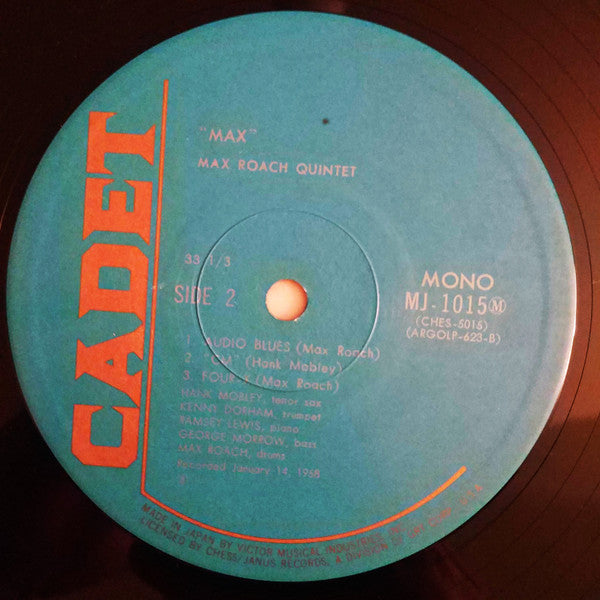 Max Roach Quintet - Max (LP, Album, RE)