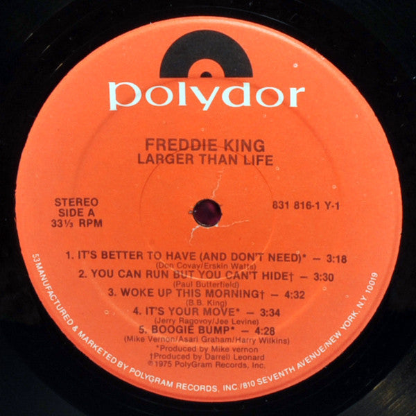 Freddie King - Larger Than Life (LP, Album, RE)