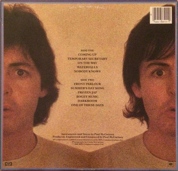 Paul McCartney - McCartney II (LP, Album, Gat + 7"", S/Sided, Promo)