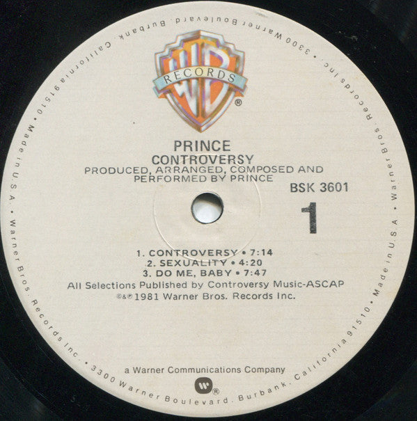 Prince - Controversy (LP, Album, All)