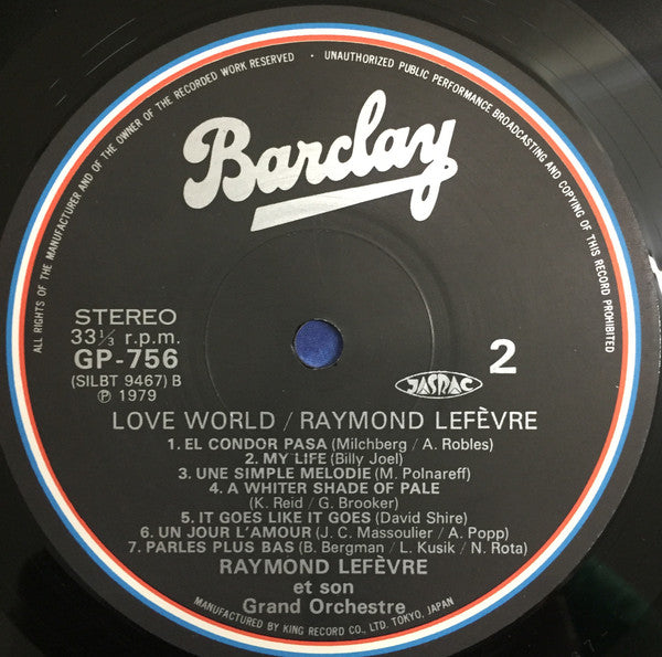 Raymond Lefèvre - Love World (LP, Album)