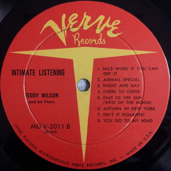 Teddy Wilson And His Piano* - Intimate Listening (LP, Album)