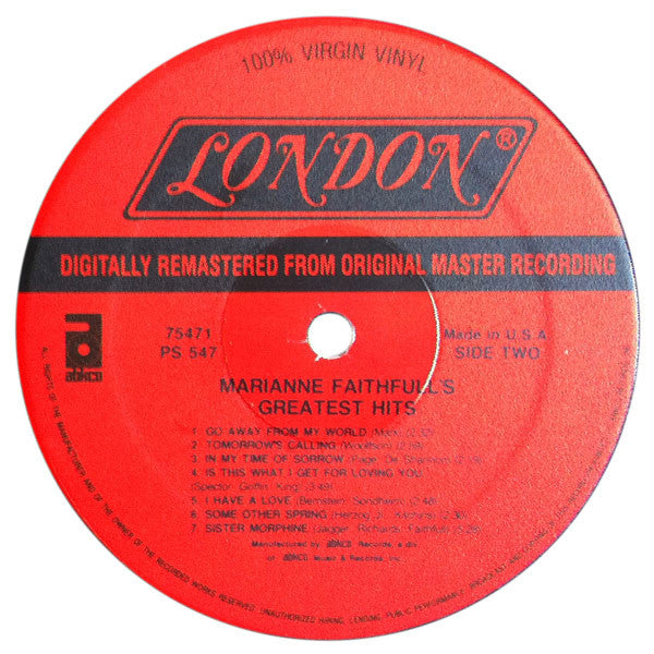Marianne Faithfull - Marianne Faithfull's Greatest Hits (LP, Comp, RM)