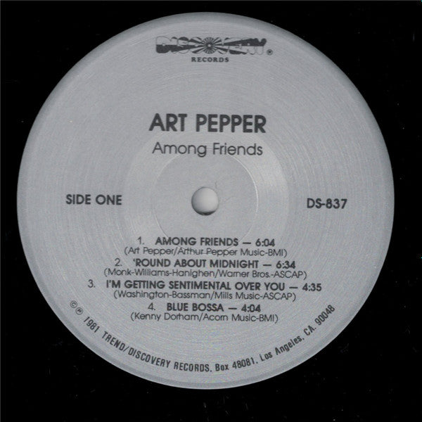 Art Pepper - Among Friends (LP, Album, RE)