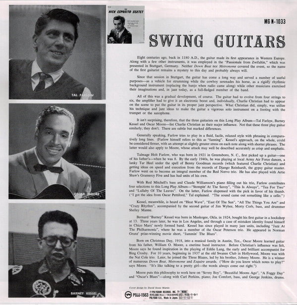 Oscar Moore - Swing Guitars(LP, Album, Comp, Mono, RE, Wit)