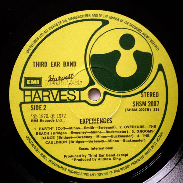 Third Ear Band - Experiences (LP, Album, Comp)
