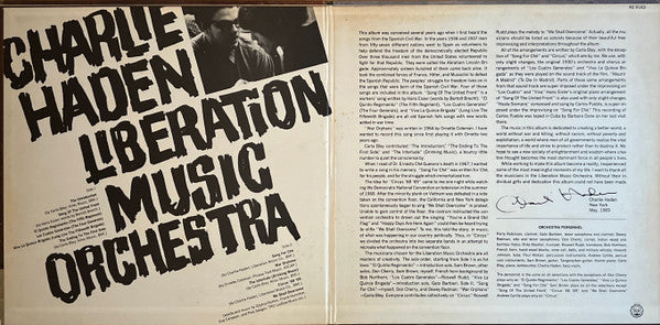 Charlie Haden - Liberation Music Orchestra (LP, Album, Gat)