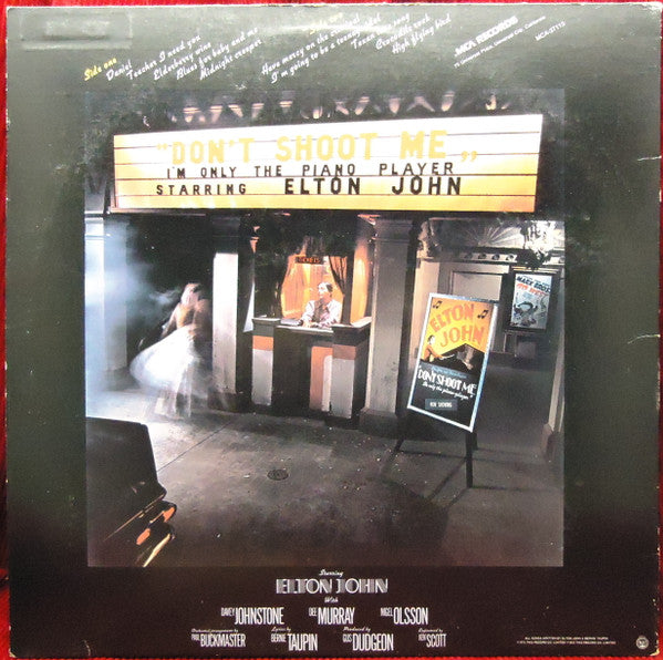 Elton John - Don't Shoot Me I'm Only The Piano Player(LP, Album, RE...