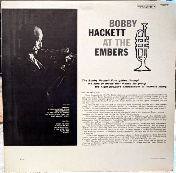 The Bobby Hackett Four* - Bobby Hackett At The Embers (LP, Mono)