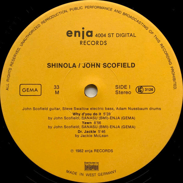 John Scofield - Shinola (LP, Album, Int)