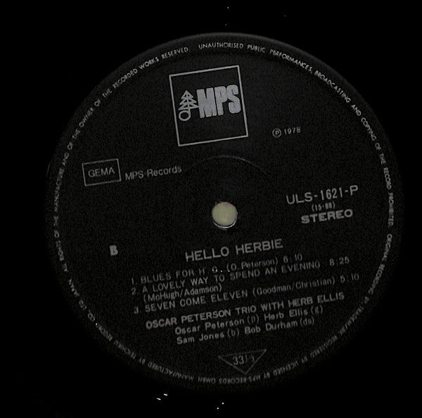 The Oscar Peterson Trio - Hello Herbie(LP, Album, Ltd)