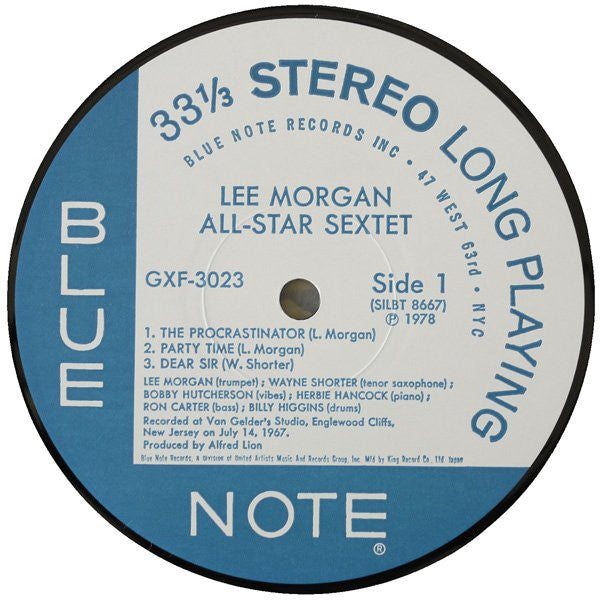 Lee Morgan - All-Star Sextet (LP, Album, Ltd)