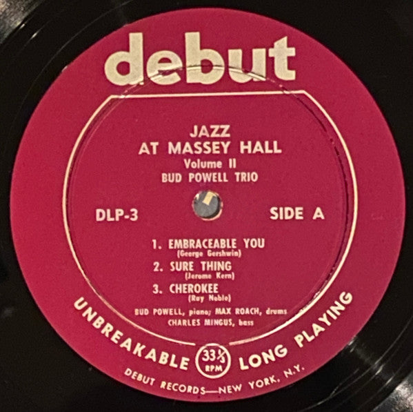 Bud Powell Trio* - Jazz At Massey Hall Volume Two (10"", Album)