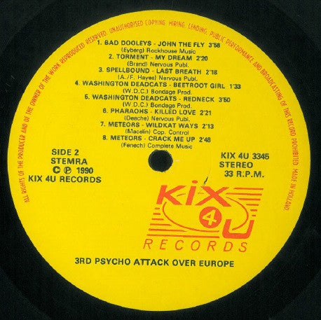 Various - 3rd Psycho Attack Over Europe ! (LP, Comp)