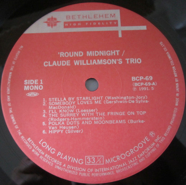Claude Williamson's Trio* - 'Round Midnight (LP, Album, Mono, RE)