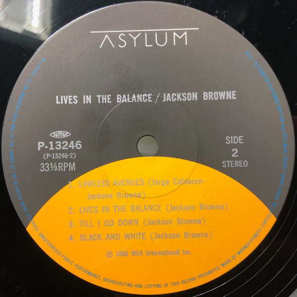 Jackson Browne - Lives In The Balance (LP, Album)