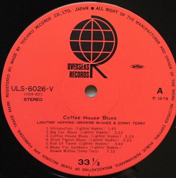 Lightnin' Hopkins - Coffee House Blues(LP, Album)