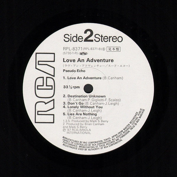 Pseudo Echo - Love An Adventure (LP, Album)