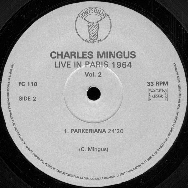 Charles Mingus - Live In Paris 1964 Vol. 2 (LP, Album)