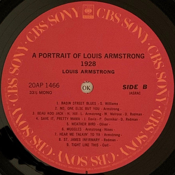 Louis Armstrong - A Portrait Of Louis Armstrong 1928(LP, Album, Com...