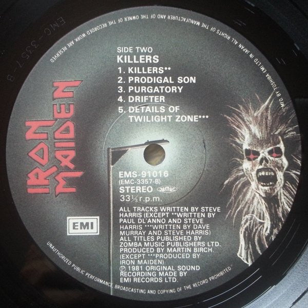 Iron Maiden - Killers (LP, Album, Ltd)