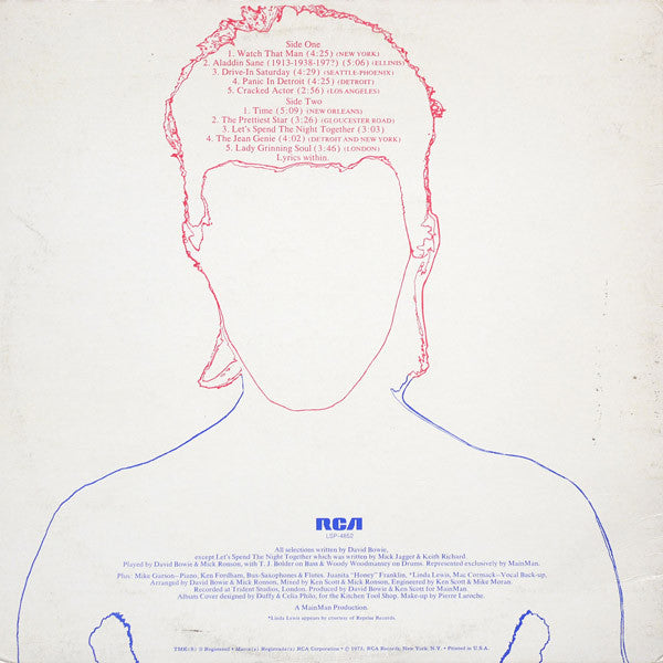 David Bowie - Aladdin Sane (LP, Album, RP, Hol)