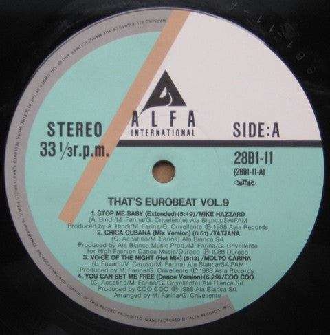 Various - That's Eurobeat Vol. 9 (LP, Comp)