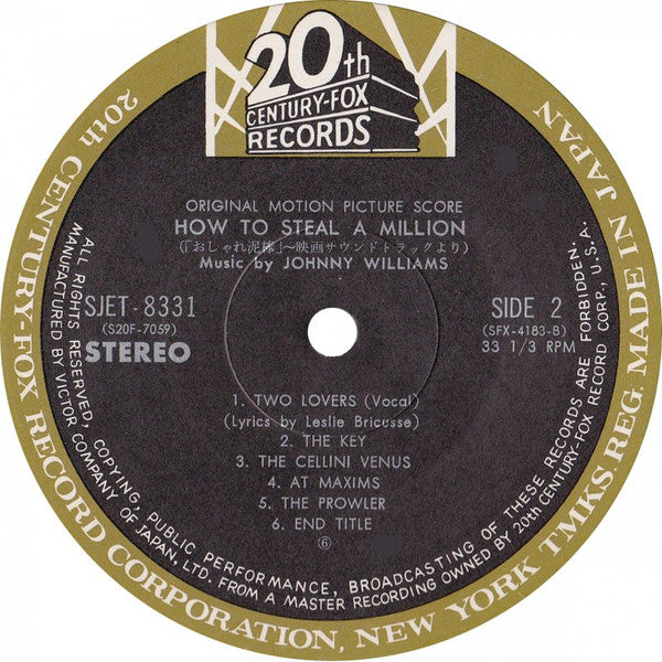 John Williams (4) - How To Steal A Million (Original Motion Picture...