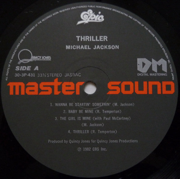 Michael Jackson - Thriller (LP, Album, RE, Gat)