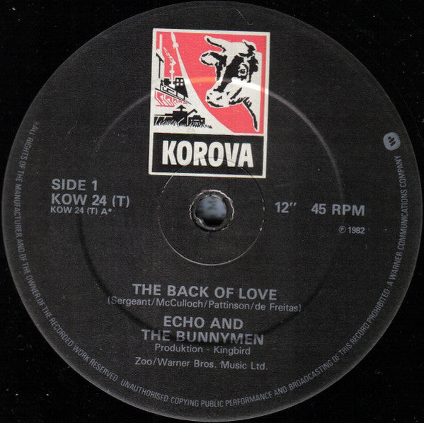 Echo And The Bunnymen* - The Back Of Love (12"", Single, Gen)