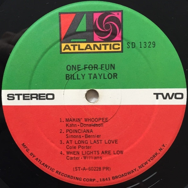 Billy Taylor - One For Fun (LP, RE)