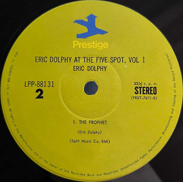 Eric Dolphy - At The Five Spot, Volume 1. = アット・ザ・5スポット Vol.1(LP, A...