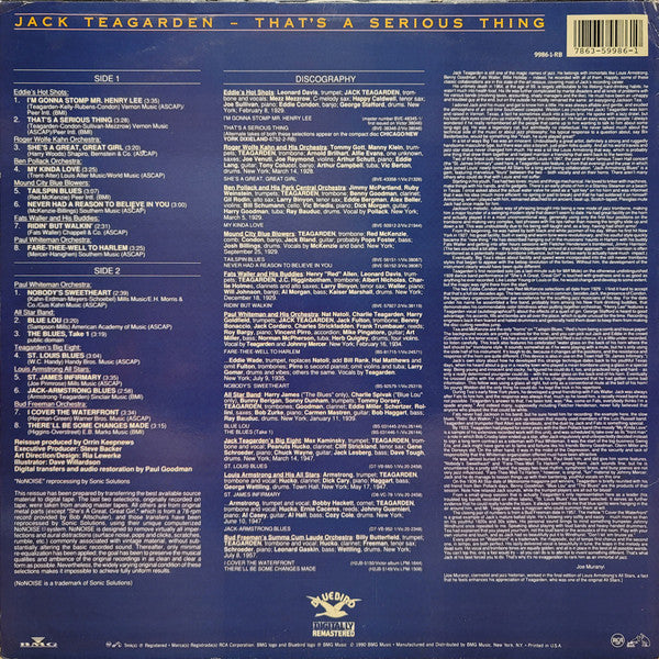 Jack Teagarden - That's A Serious Thing (LP, Comp)