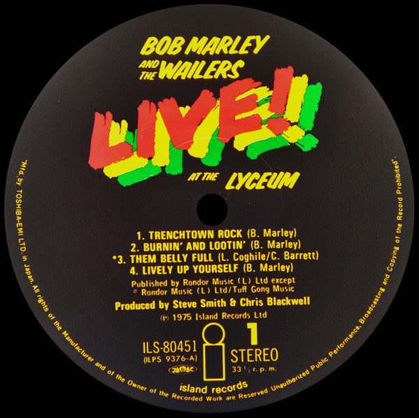 Bob Marley & The Wailers - Live! = ライヴ!(LP, Album)