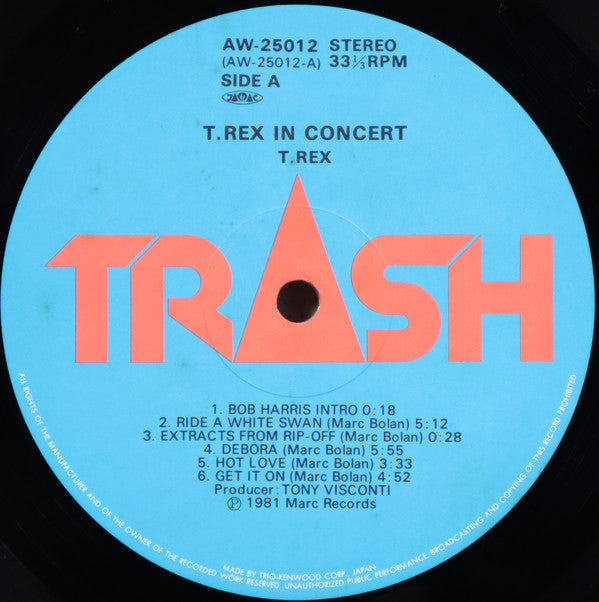 T. Rex - In Concert (LP, Album)