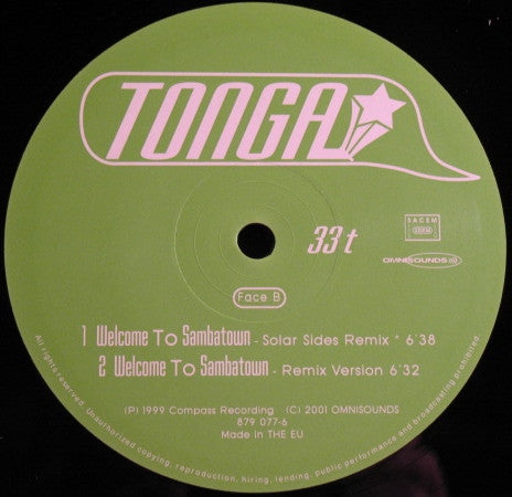 Tonga - Welcome To Sambatown (12"")