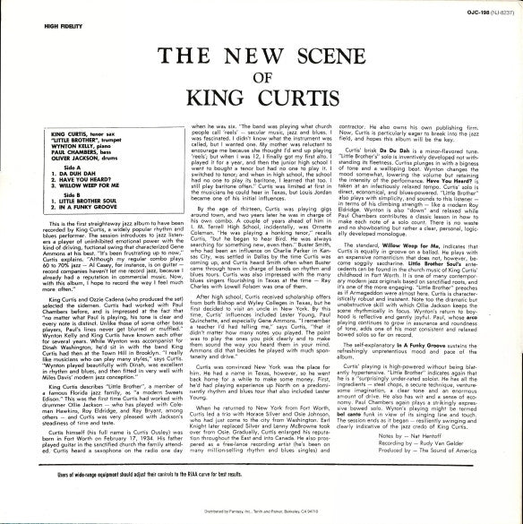 King Curtis - The New Scene Of King Curtis (LP, Album, RE)