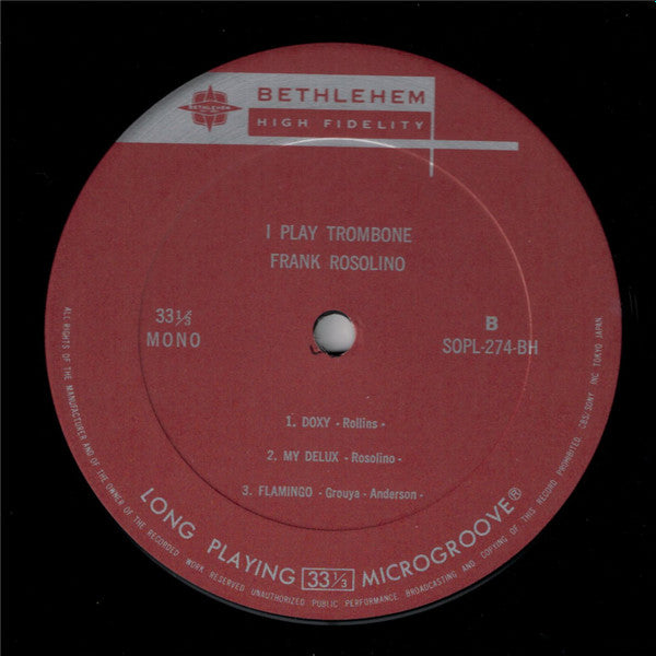 Frank Rosolino - I Play Trombone (LP, Album, Mono, RE)